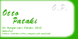 otto pataki business card